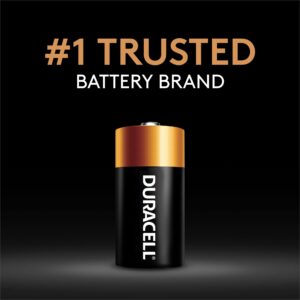 Duracell Coppertop C Batteries, 4 Count Pack, C Battery with Long-Lasting Power, All-Purpose Alkaline C Battery for Household and Office Devices (Pack of 2)