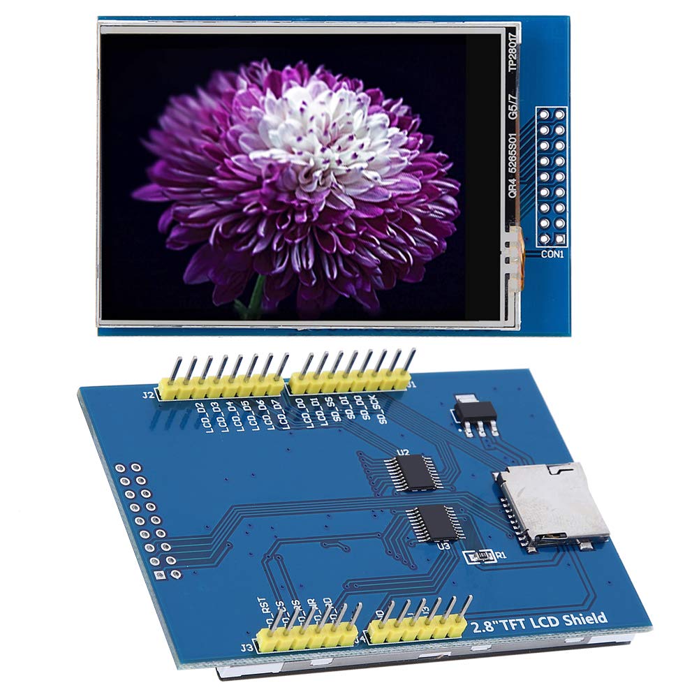 2.8 TFT LCD touch screen display module with 8-bit parallel bus Color display, touch screen, 8-bit parallel interface, 2.8 display.