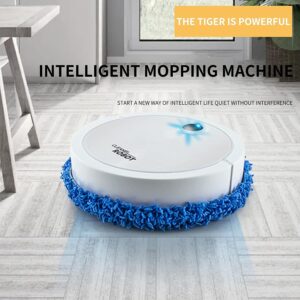 MEGCCR Dry and Wet Sweeper Low Noise Low Interference Intelligent Mopping Robot Automatic Multi-Directional Lazy Cleaning Machine (White)