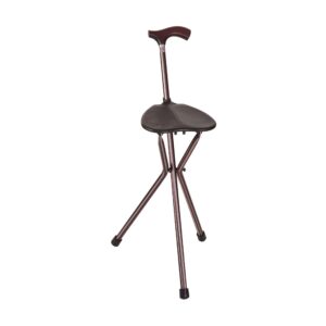 Switch Sticks Walking Stick, Walking Cane, Cane Chair, Quad Cane and Folding Cane with Seat is 34 Inches Tall, FSA HSA Eligible, and Supports up to 220 Pounds, Kensington (Pack of 3)