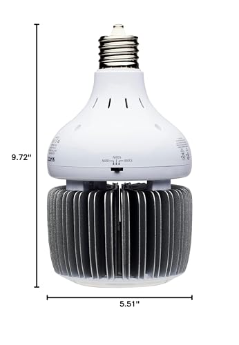 Satco S33114 Hi-Pro LED High Bay Wattage-Selectable HID Replacement Light, White, 80W/100W/130W