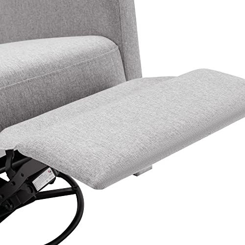 Modern Upholstered Plush Seating Glider Swivel,Upholstered Rocker Nursery Chair Plush Seating Glider Swivel Recliner Chair, Recliner,Modern Nursery Recliner,Conscious Glider (Gray)