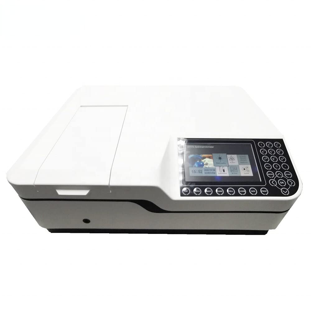 K8001S 7 Inch LCD Screen Laboratory Double Beam UV Visible Spectrophotometer with Variable Bandwidth 0.5,1,2,4,5 Nm