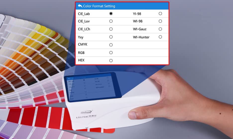 LS176B Colorimeter Colour Spectrophotometer with Pantone NCS RAL Color Cards Spectral Reflectance Curve