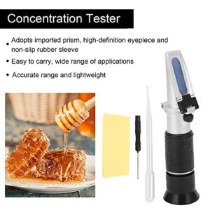 Concentration Tester, Syrup Refractometer Refractometer High Accuracy for Agricultural for Food Industry for Household for Fruit for Honey for Sugar