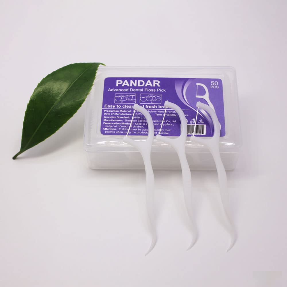 Advanced Fresh Clean Floss Picks, Flossers,No Break & No Shred Floss,for Extra Tight Teeth,Easy to Save ;50 Pieces