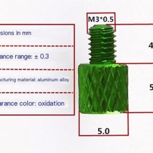 GUSTYT Screw M3*4mm Aluminum Alloy Hand-Twist Free Solid State Drive 2.5 inch Hard Drive sata3 ssd Hard Drive Bracket Fixing Screws (Color : Emerald)