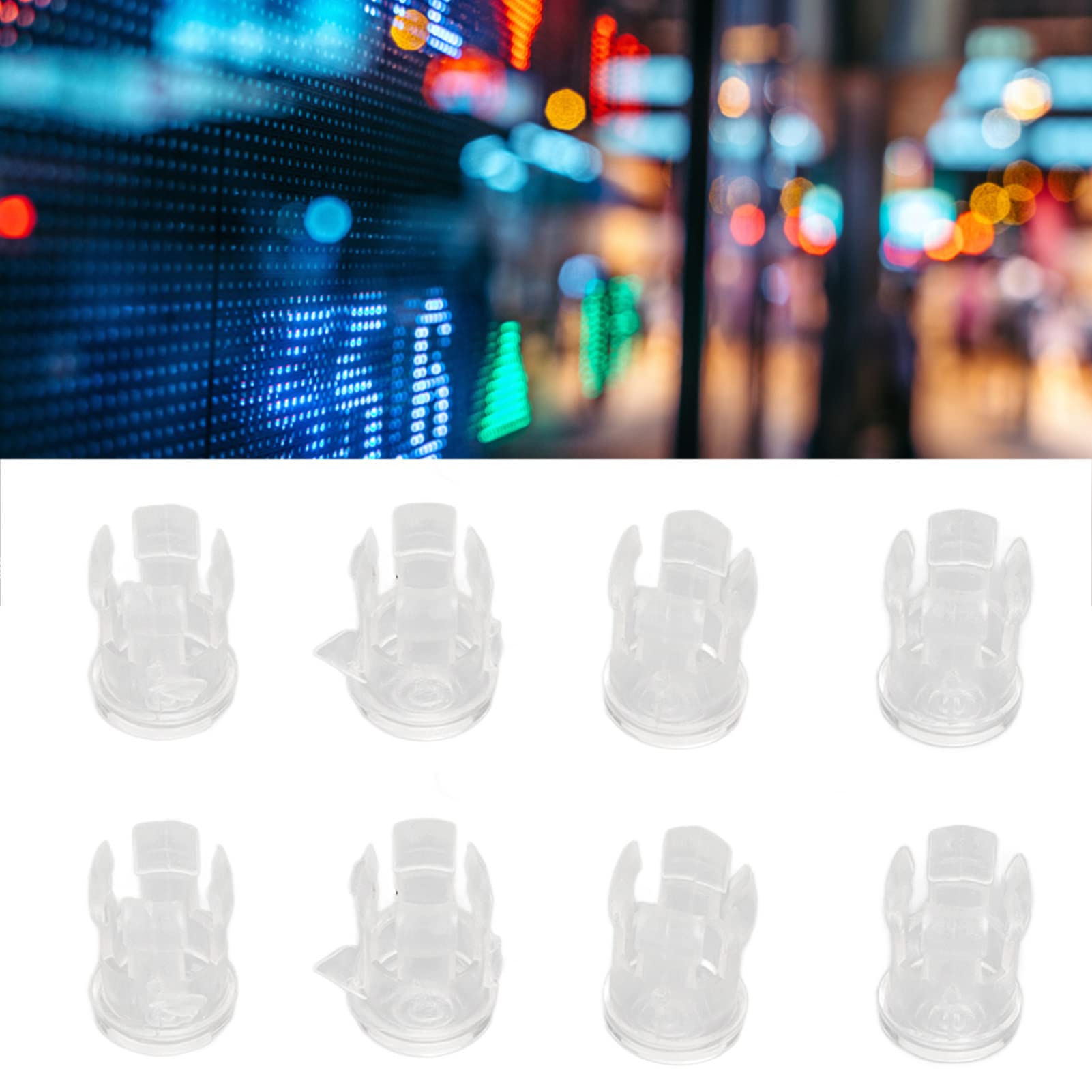 Led Lamp Socket , 3Mm 100Pcs Led Holder Flat heads Led Light Emitting Diode Shade Transparent hat cover Electronic Component 3Mm For Bezel Mount Panel Display