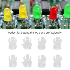 Led Lamp Socket , 3Mm 100Pcs Led Holder Flat heads Led Light Emitting Diode Shade Transparent hat cover Electronic Component 3Mm For Bezel Mount Panel Display