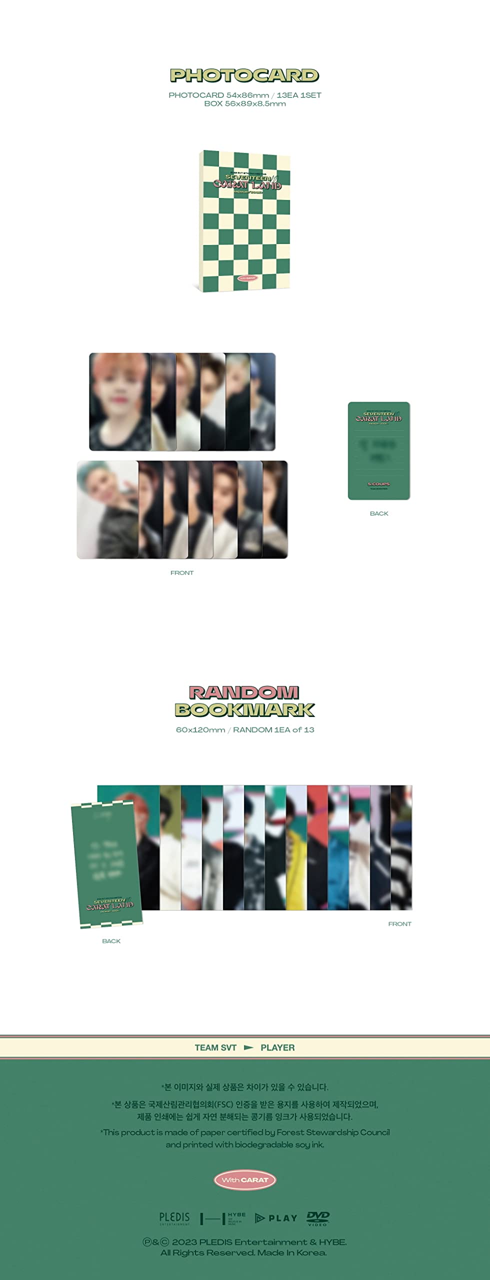 SEVENTEEN - 2022 SVT 6TH FAN MEETING 〈SEVENTEEN in CARAT LAND〉 MEMORY BOOK+DVD