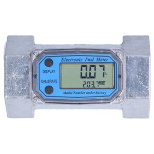 turbine flow meter, 2in digital lcd display flowmeter, 2.3v‑3.3v llw‑50 electronic digital flow meter for diesel fuel liquid water gas oil