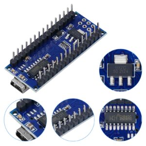 2 Pcs Mini Nano V3.0 ATmega328P Microcontroller Board w/USB Cable for Arduino