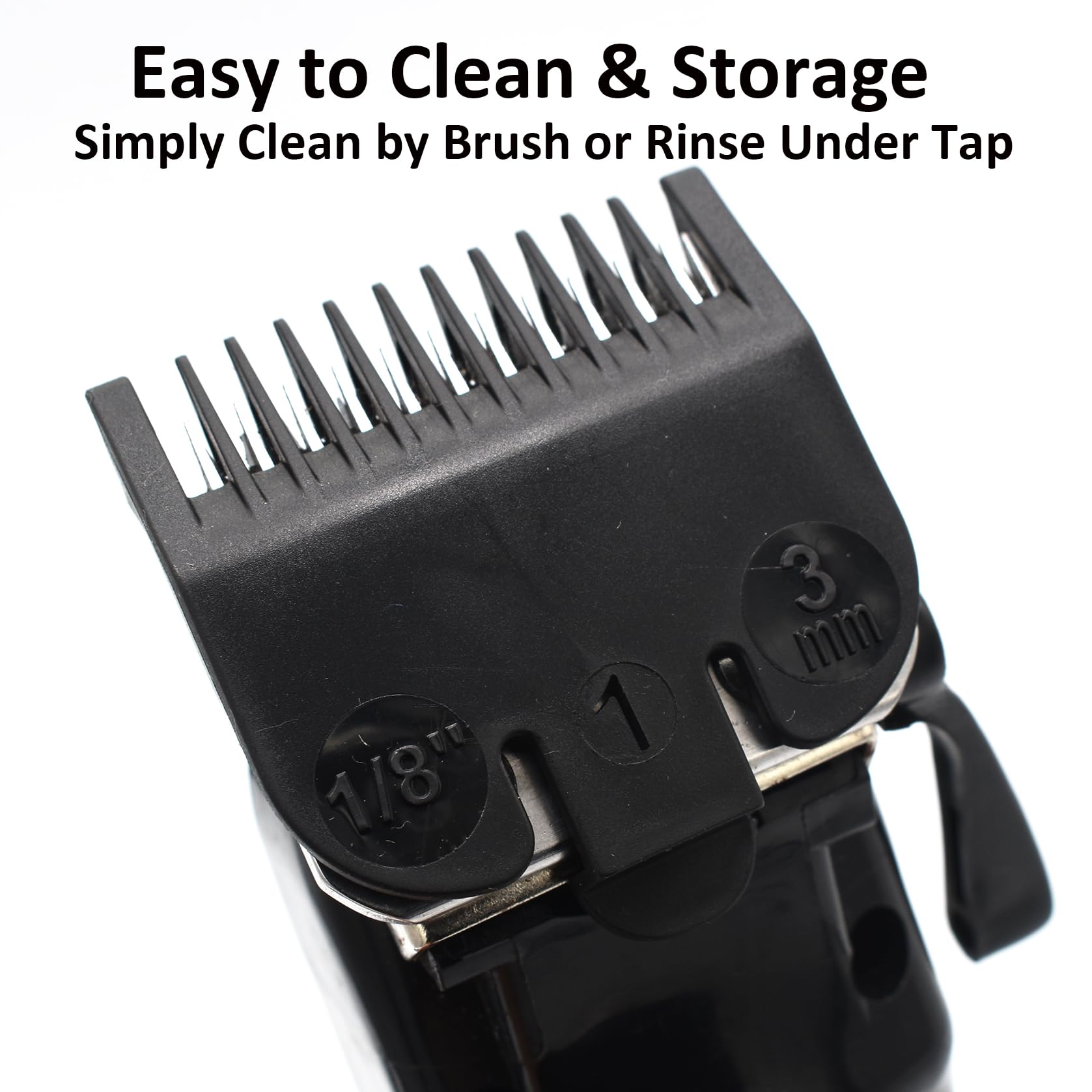 3 Pieces Professional Hair Clipper Attachment Combs Cutting Guides Guards #3170-400, 1/8", 1/16", 3/16" Compatible with Most Wahl Standard Full Sized 5 Star Series Magic Clip Senior Hair Clippers