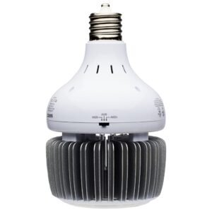 satco s33112 hi-pro led high bay wattage-selectable hid replacement light, white, 60w/80w/100w