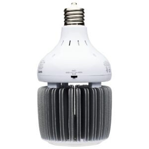 satco s33117 hi-pro led high bay wattage-selectable hid replacement light, white, 100w/120w/150w