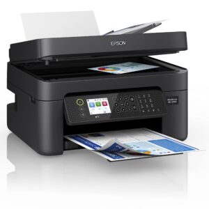 Epson Workforce WF-2950 All-in-One Wireless Color Inkjet Printer for Home Office, Black - Print Scan Copy Fax - 2.4" LCD, 33 ppm, 5760 x 1440 dpi, Auto Duplex Printing, 30-Sheet ADF