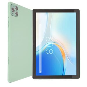 10in tablet, 5mp 13mp camera 6gb ram 256gb rom 100 to 240v gaming tablet for travel (green)