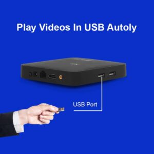 Lunzn Smart Digital Signage Player with Non-Subscription CMS Software 7x24 Stable Auto Play Make TV Set Become LCD Display Andriod 4K Advertising Media Player(YM05)