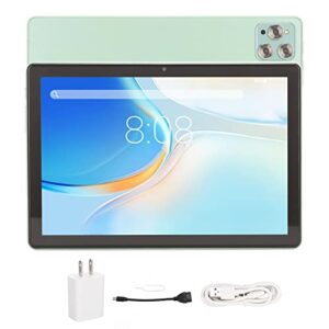 10in Tablet, 5MP 13MP Camera 6GB RAM 256GB ROM 100 to 240V Gaming Tablet for Travel (Green)