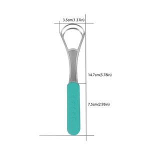 Tongue Scraper - Bad Breath Solution for Adults and Kids, Stainless Steel Tongue Cleaners with Dual Scraping Heads & Antiskid Grip, Easy to Hold & Clean, Fresher Breath Oral Care