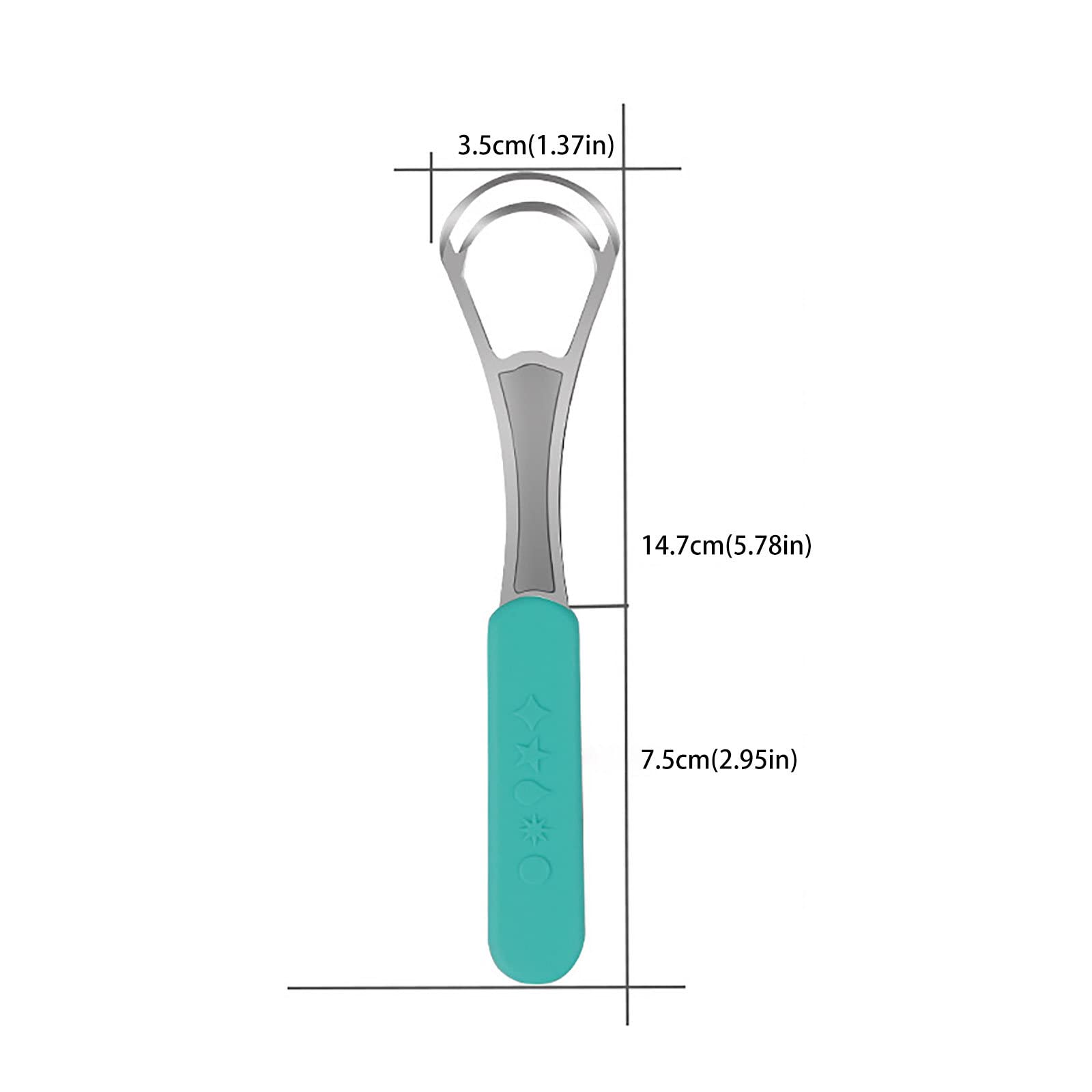 Tongue Scraper - Bad Breath Solution for Adults and Kids, Stainless Steel Tongue Cleaners with Dual Scraping Heads & Antiskid Grip, Easy to Hold & Clean, Fresher Breath Oral Care