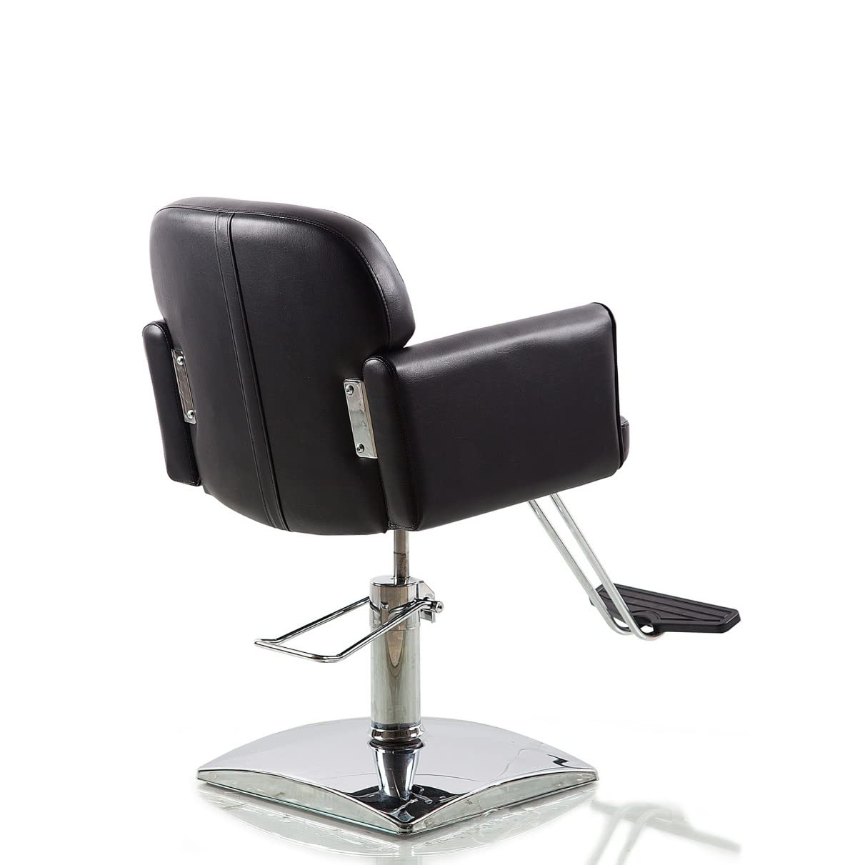 Salonsunny Black Square Base 360 Degrees Swivel Salon Styling Chair Barber Spa Cutting Chair