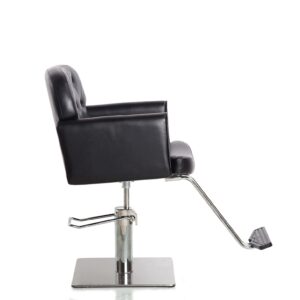 Salonsunny Black Square Base 360 Degrees Swivel Salon Styling Chair Barber Spa Cutting Chair