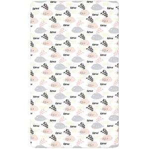 Whale Themed Fitted Mini Crib Sheets,Portable Mini Crib Sheets Ultra Soft Material-Crib Mattress Sheet or Toddler Bed Sheet,24“ x38“,Multicolor