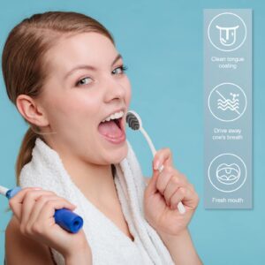 Healeved 2pcs Tongue Cleaning Brush Breath Tongue Scraper Multi Function Cleaning Brush Multi Functional Cleaning Brush Plastic Tongue Scrapers Oral Care Pp Child