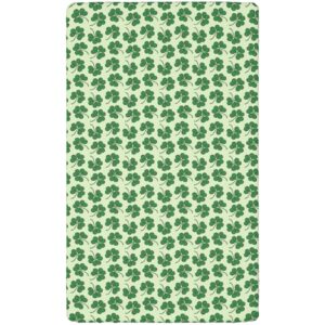 St Patrick's Day Themed Fitted Crib Sheet,Standard Crib Mattress Fitted Sheet Toddler Bed Mattress Sheets-Crib Mattress Sheet or Toddler Bed Sheet,28“ x52“,Green and Pastel Green