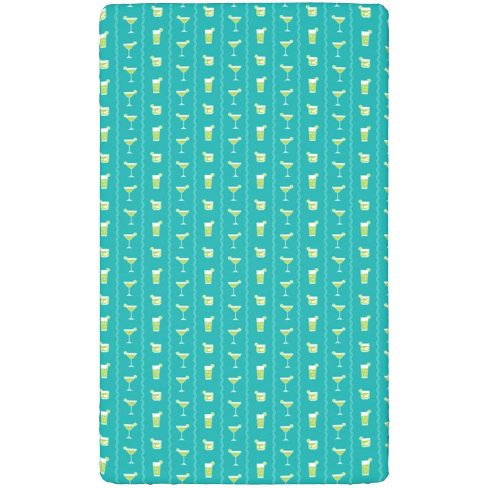 Summer Themed Fitted Crib Sheet,Standard Crib Mattress Fitted Sheet Soft and Breathable Bed Sheets-Baby Crib Sheets for Girl or Boy,28“ x52“,Seafoam Green