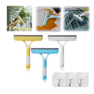 3 in 1 window cleaning tool, 2023 new double sided water spray squeegee, household window cleaning tool quick cleaning, all-purpose squeegee with spray for car indoor outdoor high windows (3pc)