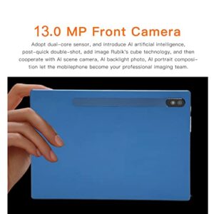 Office Tablet, IPS Screen 6GB RAM 256GB ROM Blue 10 Inch Tablet for Home (US Plug)