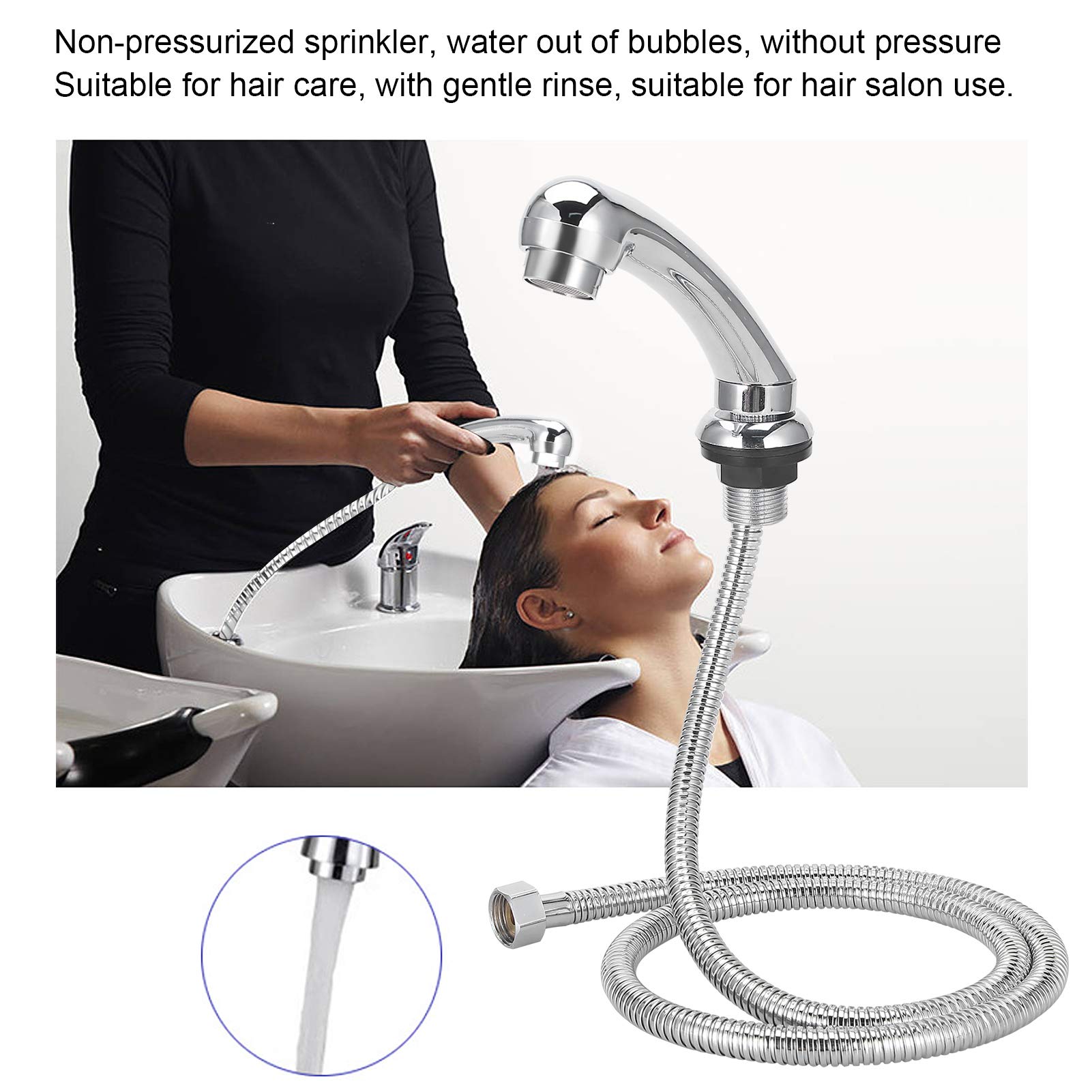 Jiawu Salon Shampoo Bowl Spray Head, Hair Wash Basin Faucet Shower Head Hose, Hair Sink Replacement Part, Handheld Sprayer for Shampoo Bed Chair, Spa Beauty Salon