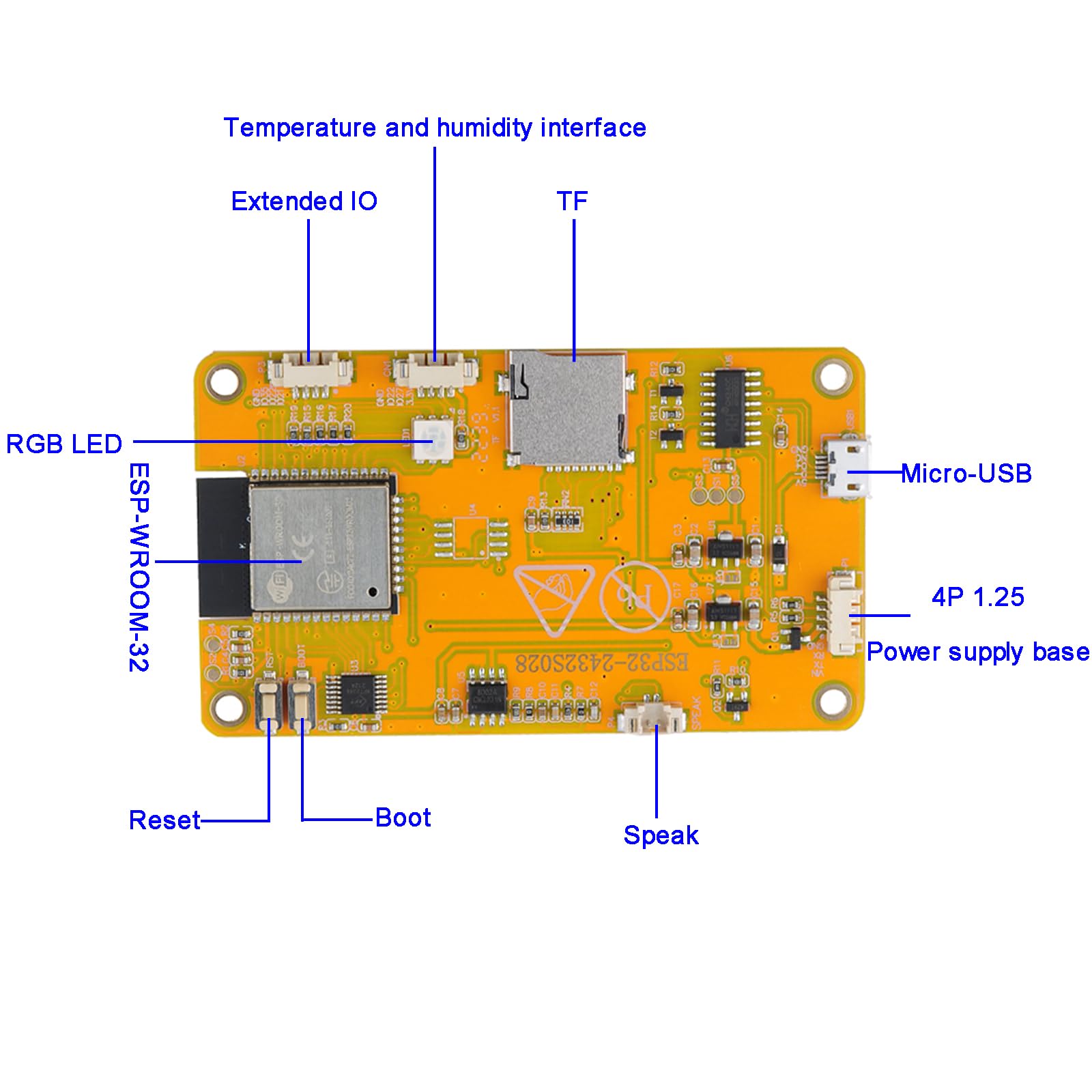 DIYmall 2.8'' ESP32 Module ESP32-2432S028R WIFI+BT Dual-core 240X320 Smart Display Screen LCD TFT Module ILI9341 Driver for Arduino IoT