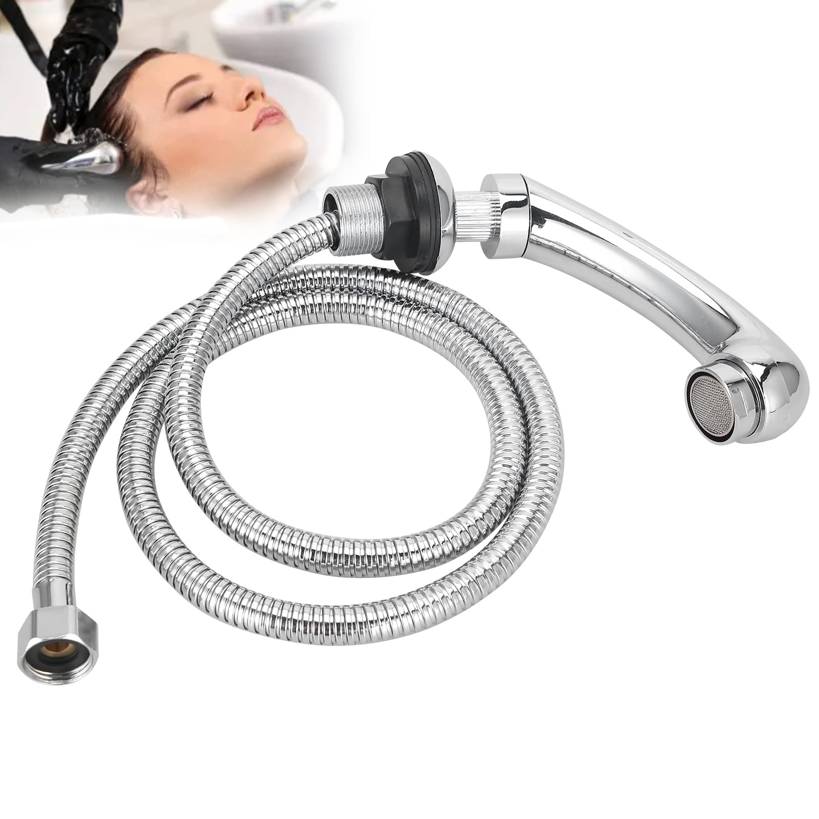 Jiawu Salon Shampoo Bowl Spray Head, Hair Wash Basin Faucet Shower Head Hose, Hair Sink Replacement Part, Handheld Sprayer for Shampoo Bed Chair, Spa Beauty Salon