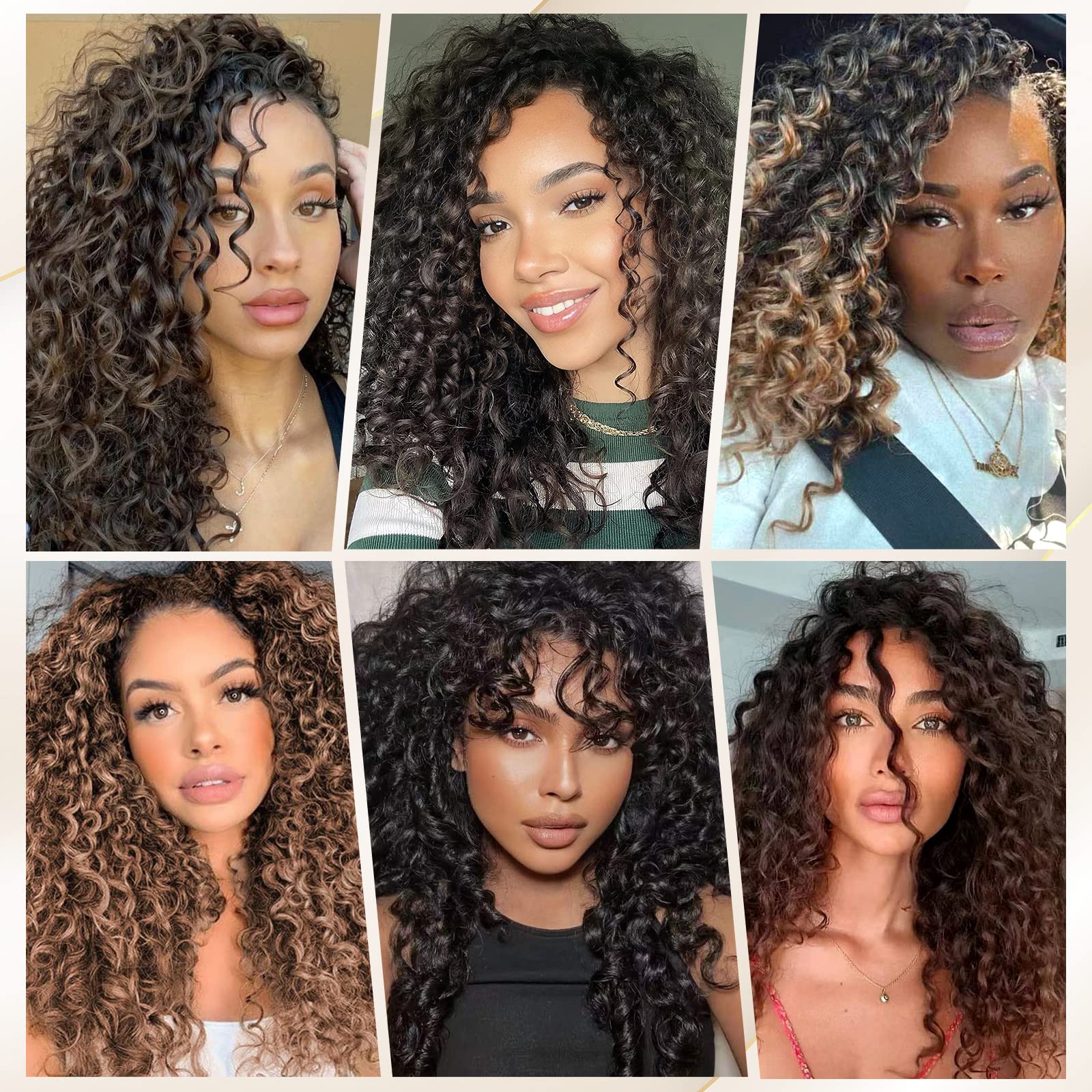 Dansama GoGo Curl Crochet Hair 14 Inch 28 strands Curly Crochet Hair, Ocean Wave Crochet Hair Water Wave Synthetic Braiding Hair Extensions for Black Women (14 inch (Pack of 6), T1B/27)