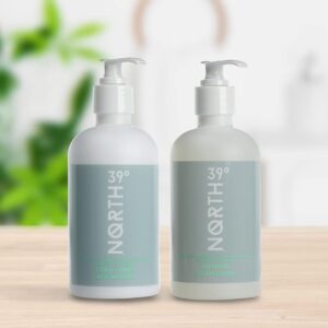 39° North Shampoo & Conditioner Set - Eucalyptus & Lavender Scent - Courtyard by Marriott and Residence Inn Hotels - Cleansing & Moisturizing - All Natural - 8.5oz - Hair Care Set