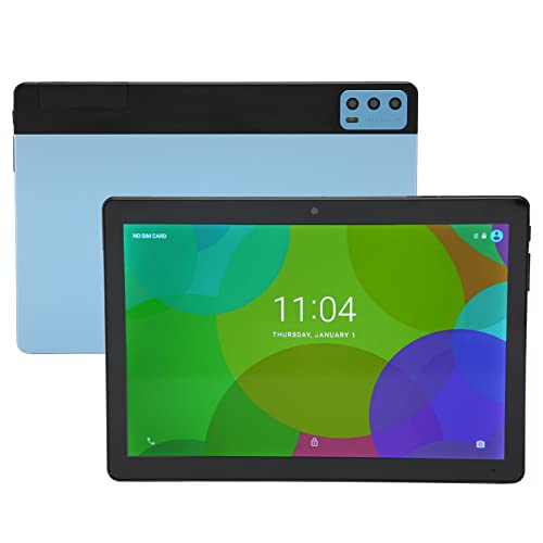 PUSOKEI 4GB 256GB Octa 8 Core Tablet PC,10inch 1080x1960 IPS HD Touchscreen Computer Tablets,5G WiFi Android11 Gaming Tablet, 4G Network Calling,7000mah Battery (Blue)