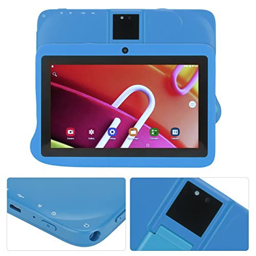 Shanrya 7 Inch Tablet, Blue Reading Tablet 5G WiFi for Study (Blue)