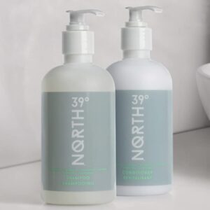 39° North Shampoo & Conditioner Set - Eucalyptus & Lavender Scent - Courtyard by Marriott and Residence Inn Hotels - Cleansing & Moisturizing - All Natural - 8.5oz - Hair Care Set