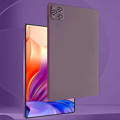 Shanrya 4G Calling Tablet, Purple 8GB 128GB 2.4G 5G WiFi 100-240V 1920x1200 Resolution Octa Core Processor 10.1in Tablet for Android 11 for Drawing (US Plug)