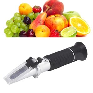 Brix Refractometer, Alcohol Refractometer Handheld 3 in 1 Visual Adjustment Handwheel with ATC for Fruit Juice for Homebrew Kit