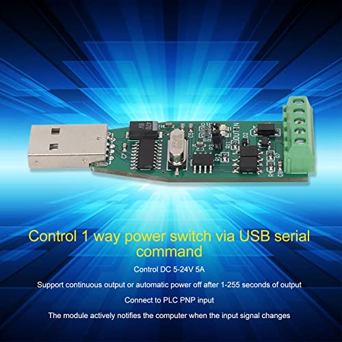 USB Relay Module, USB Intelligent Control Switch CH340G 1 Channel MOS Tube Control Board for PC (Relay Module)