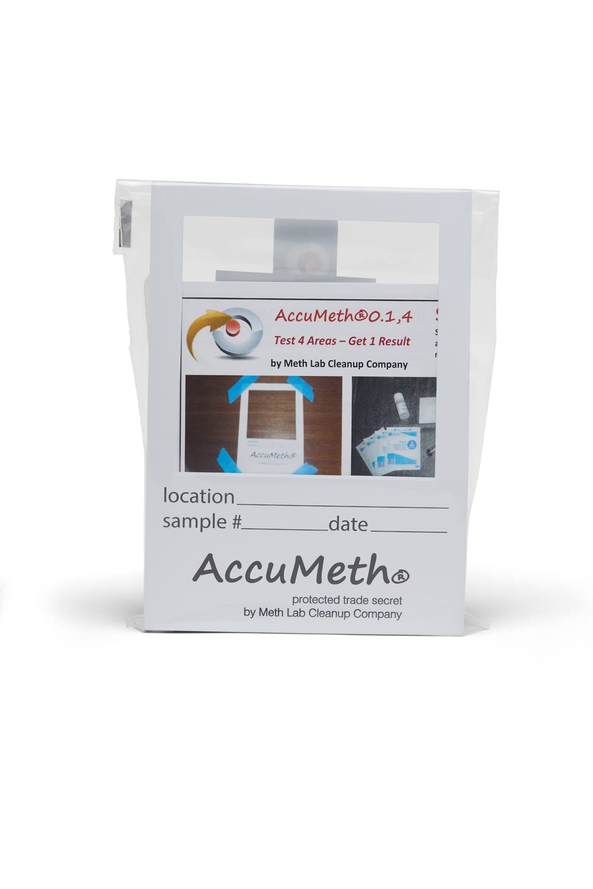 AccuMeth0.1,4-Part Methamphetamine Residue Detection Test Kit for Homes | 0.1 µg/100cm2 Legal Standard (Pack of 1)