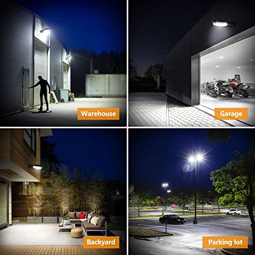 Led Barn Light 100w Outdoor Wall Lights Motion Sensor IP65 Waterproof 10000 Lm Closet Light Fixtures Ceiling Mount Light Easy to Install Aluminum Lamps for Backyards, Farms, Parking Lots, Garages