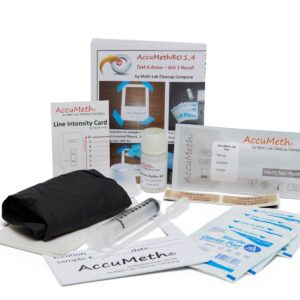 AccuMeth0.1,4-Part Methamphetamine Residue Detection Test Kit for Homes | 0.1 µg/100cm2 Legal Standard (Pack of 1)