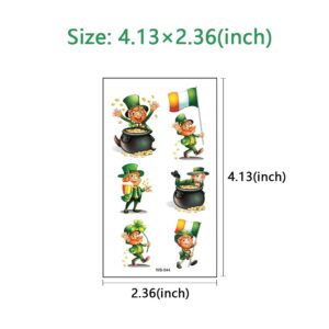 St. Patrick's Day Temporary Tattoos,Face Body Shamrock Accessories Tattoos Stickers for Saint Patrick's Day Party Favor Decoration(Style One)