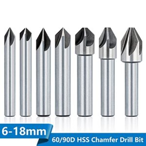 AHAFEI Steel Chamfering 60/90 Degrees Countersink Drill Bit Metal Chamfering Drill Hole 1Pcs (Color : 12X90D)