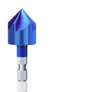 5 flutes chamfer drill bit set 6-19mm 90 degrees chamfering blue coated countersink drill bit 1set